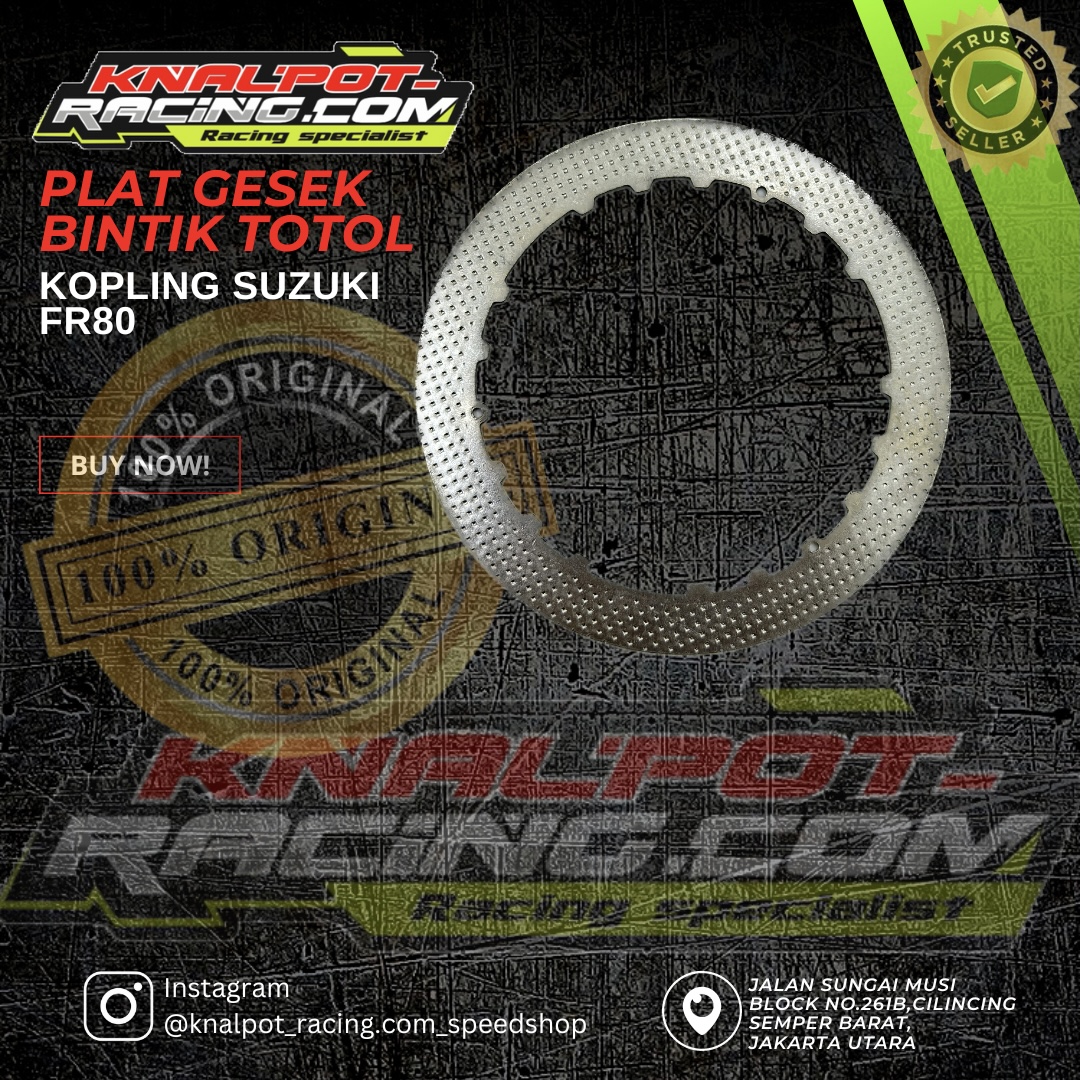 PLAT GESEK BINTIK TOTOL KOPLING SUZUKI FR80